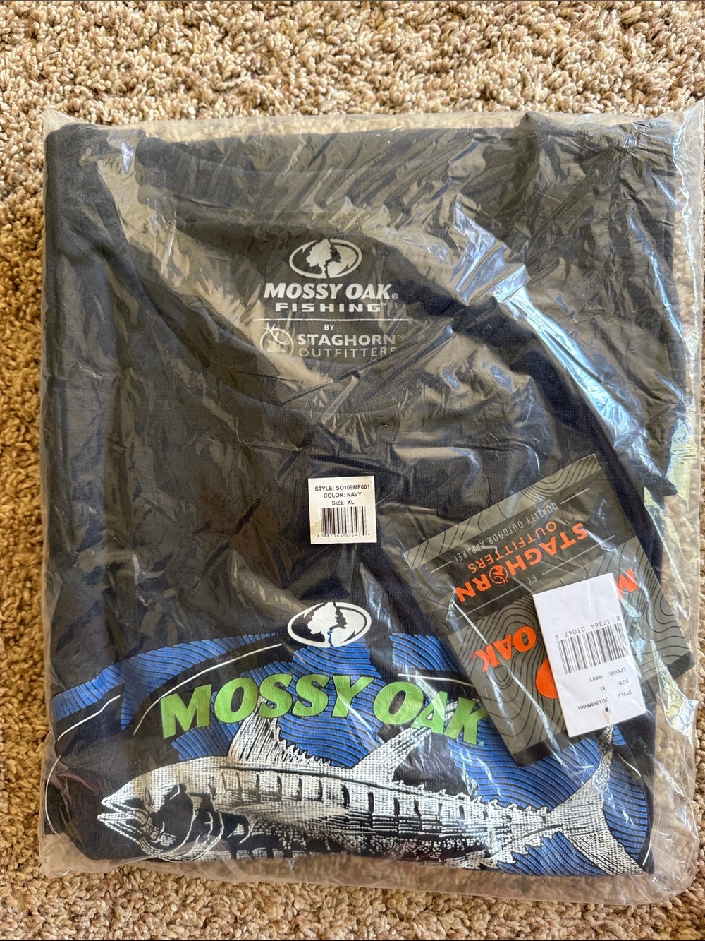 Mossy Oak Fishing graphic tee size XL